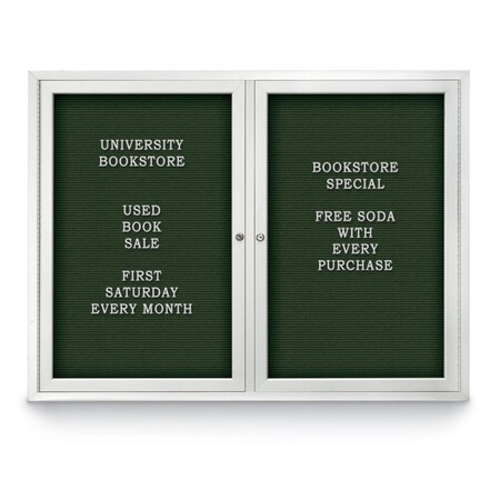 United Visual Products Indoor Enclosed Combo Board, 42"x32", Bronze Frame/Black & Pearl UVCB4232BZ-BLACK-PEARL